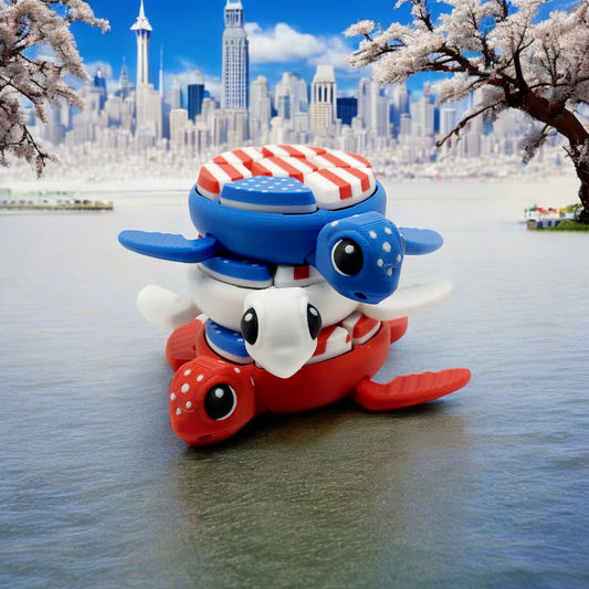 Patriotic Super Clicky Turtle